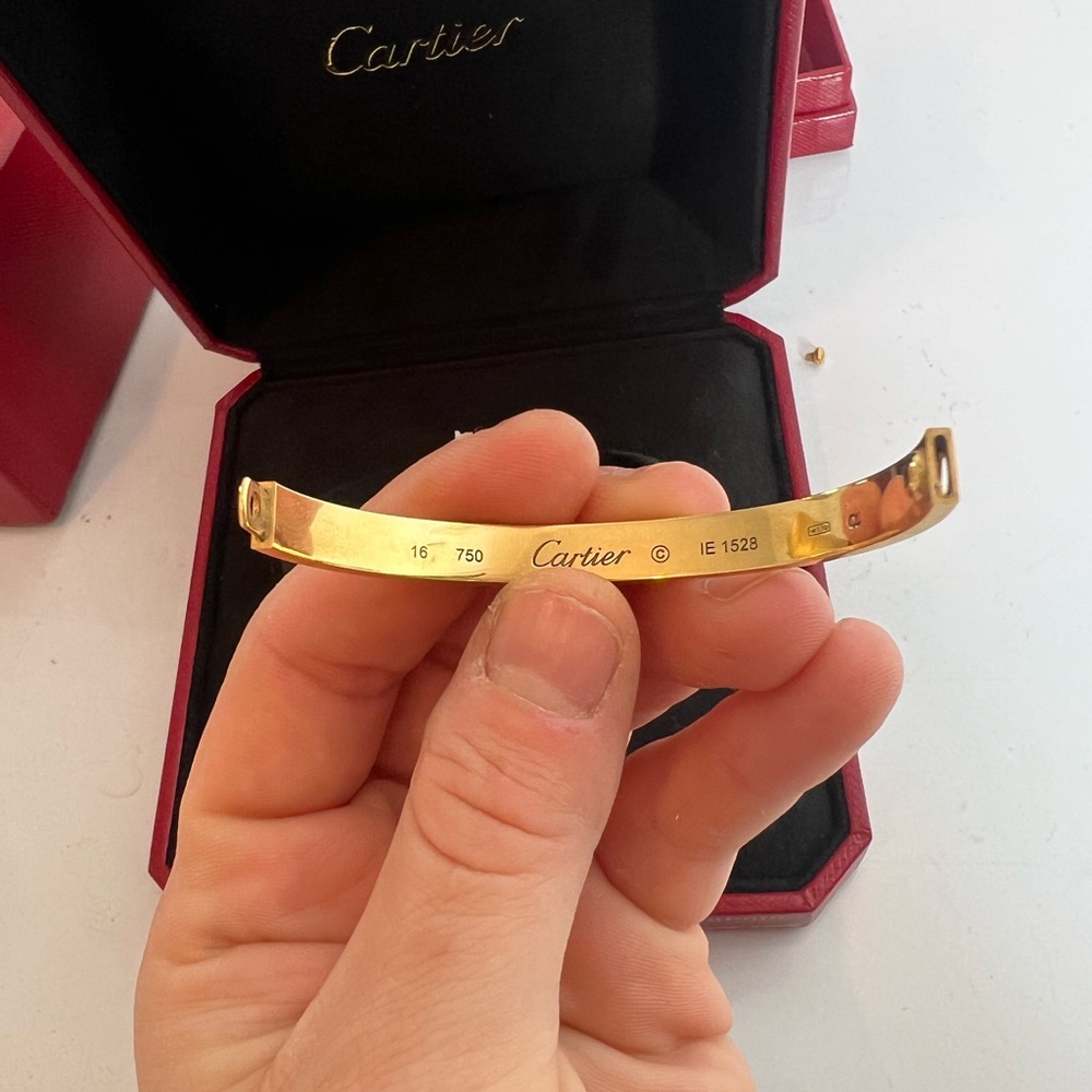 Cartier yellow gold love bracelet